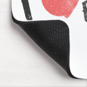 I Herz-Mode lila Mousepad (Ecke)