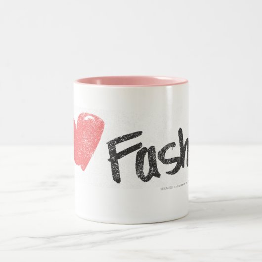 I Herz-Mode lila Zweifarbige Tasse (Mittel)