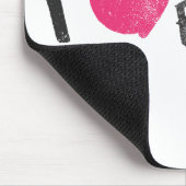 I Herz-Mode-Magenta Mousepad (Ecke)