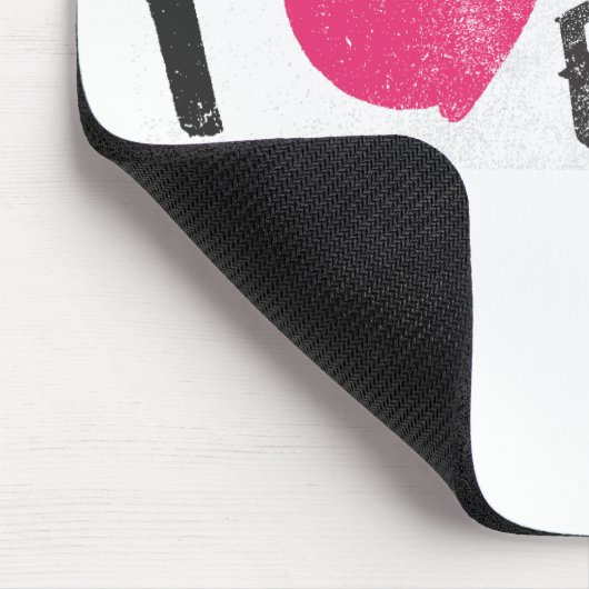 I Herz-Mode-Magenta Mousepad (Ecke)
