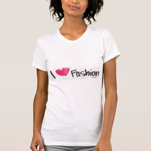 I Herz-Mode-Magenta T-Shirt (Vorderseite)