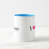 I Herz-Mode-Magenta Tasse (Zentrum)