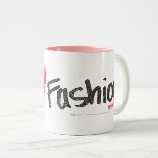 I Herz-Mode-Magenta Zweifarbige Tasse (VorderseiteRechts)