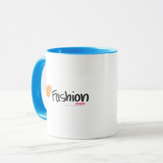 I Herz-Mode-Orange Tasse (Vorderseite Links)