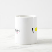 I Herz-Mode-Rosa Kaffeetasse (Mittel)