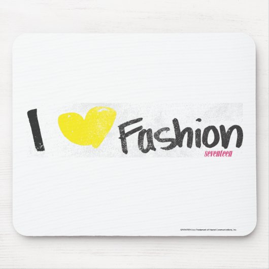 I Herz-Mode-Rosa Mousepad (Vorne)