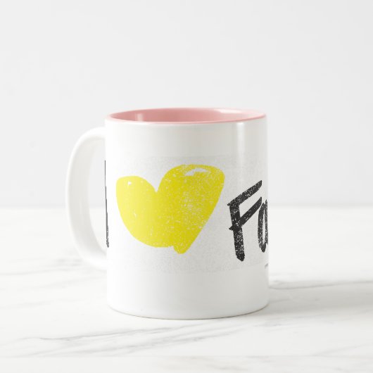 I Herz-Mode-Rosa Zweifarbige Tasse (Vorderseite Links)