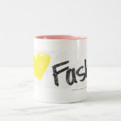 I Herz-Mode-Rosa Zweifarbige Tasse (Mittel)