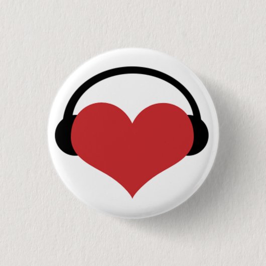 I Herz-Musik Button (Vorderseite)