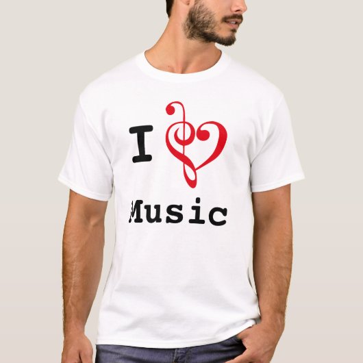 I Herz-Musik (ursprüngliche Art) T-Shirt (Vorderseite)