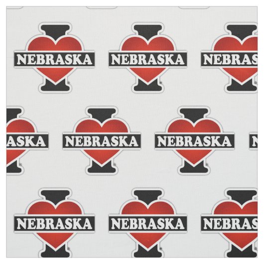 I Herz Nebraska Stoff (Muster)