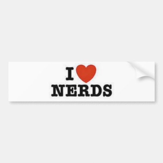I Herz-Nerd-Autoaufkleber Autoaufkleber (Vorne)