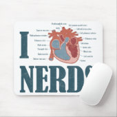 I Herz NERDS Mousepad (Mit Mouse)