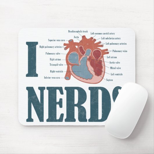 I Herz NERDS Mousepad (Mit Mouse)
