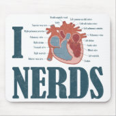I Herz NERDS Mousepad (Vorne)