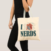 I Herz NERDS Taschen-Tasche Tragetasche (Vorderseite (Produkt))