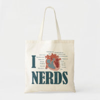 I Herz NERDS Taschen-Tasche