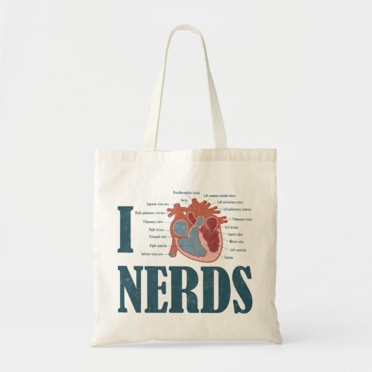 I Herz NERDS Taschen-Tasche Tragetasche (Vorne)