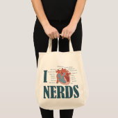 I Herz NERDS Taschen-Tasche Tragetasche (Vorderseite (Produkt))