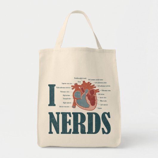 I Herz NERDS Taschen-Tasche Tragetasche (Vorne)