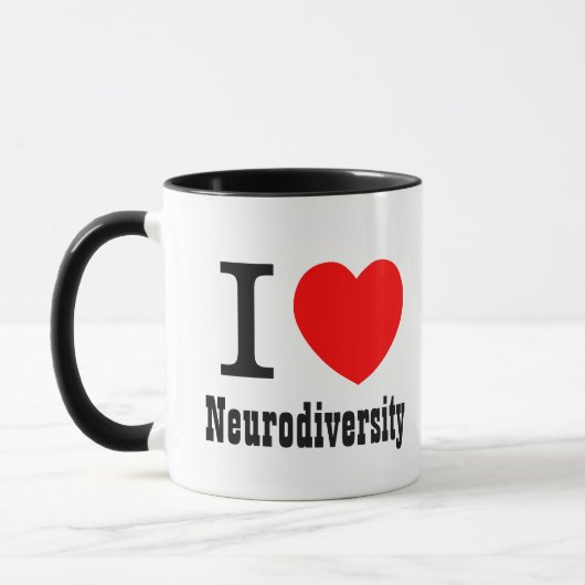 I Herz Neurodiversity/I LIEBE Neurodiversity Tasse (Links)