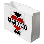 I Herz New-Jersey Große Geschenktüte (Rückseite Schrägansicht)