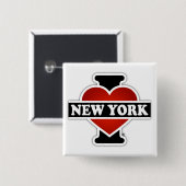 I Herz New York Button (Vorne & Hinten)