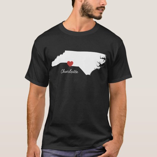 I Herz-North Carolina - kundengerechte Stadt T-Shirt (Vorderseite)