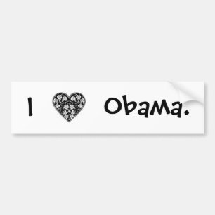 I "HERZ" OBAMA! AUTOAUFKLEBER