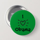 I "HERZ" OBAMA! BUTTON (Vorne & Hinten)