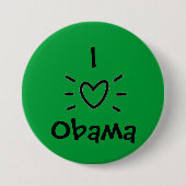 I "HERZ" OBAMA! BUTTON (Vorderseite)