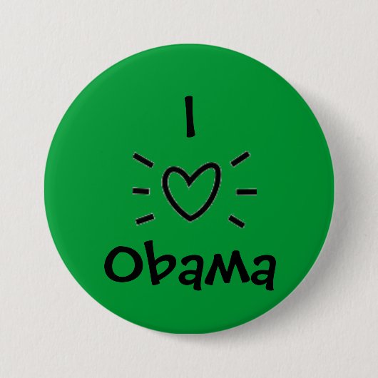I "HERZ" OBAMA! BUTTON (Vorderseite)