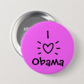 I "HERZ" OBAMA! BUTTON (Vorne & Hinten)
