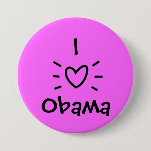I "HERZ" OBAMA! BUTTON (Vorderseite)