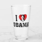 I Herz Obama Glas (Vorderseite)