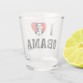 I Herz Obama Schnapsglas (Rückseite)