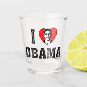 I Herz Obama Schnapsglas