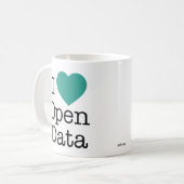 I Herz-offene Daten-Tasse Kaffeetasse (Vorderseite Links)