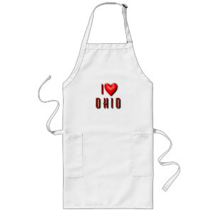 I Herz Ohio Lange Schürze