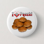 I Herz Paczki polnische Nahrung Button (Vorderseite)