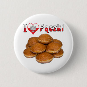 I Herz Paczki polnische Nahrung Button