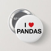 I HERZ-PANDAS Abzeichen-Button Button (Vorne & Hinten)