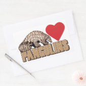 I Herz Pangolins Rechteckiger Aufkleber (Umschlag)