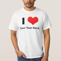 I Herz-personalisierte T-Shirts