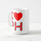 I Herz PH - Tasse (Vorderseite Links)