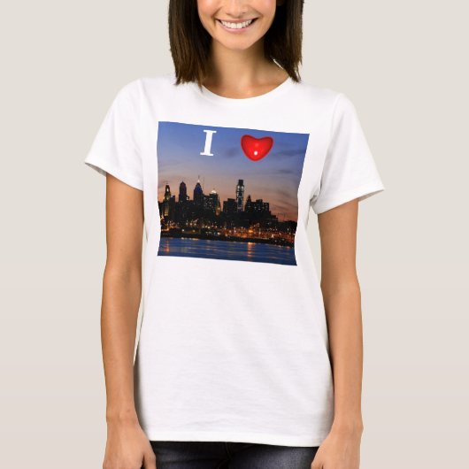 I Herz Philly Dämmerungs-T-Shirt T-Shirt (Vorderseite)