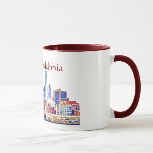 I Herz Philly Farbskizze-Tasse Tasse (Rechts)