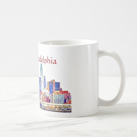 I Herz Philly Farbskizze-Tasse Tasse (Rechts)