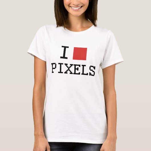 I Herz-Pixel-T - Shirt der Liebe-Pixel-/I (Vorderseite)