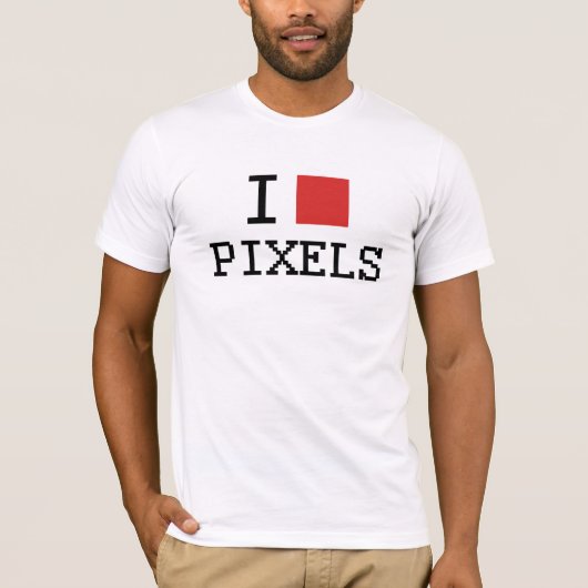 I Herz-Pixel-T - Shirt der Liebe-Pixel-/I (Vorderseite)